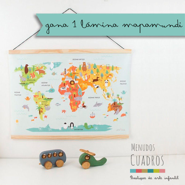 Lámina Mapamundi Colores - Menudos Cuadros