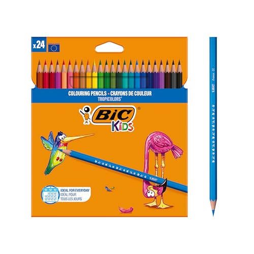 Bic Kids Lápices De Colores Para Niños, Óptimo Para Material Escolar,Tropicolors, Colores...