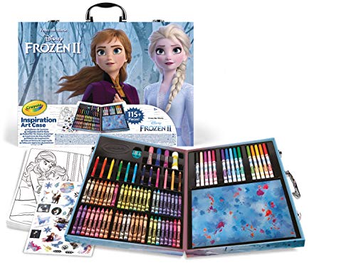 Crayola — Maletín De Pinturas De Frozen Ii, Kit Con Lápices, Ceras, Rotuladores Y Purpurina,...