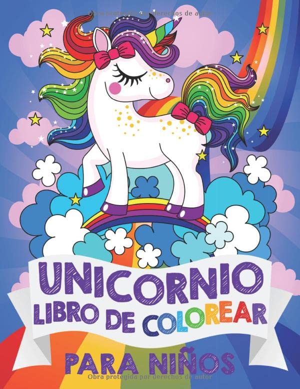 Unicornio Libro De Colorear Para Niños: Para Niñas Y Niños De 4 A 8 Años