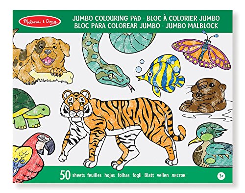 Melissa &Amp; Doug Libro Gigante Para Colorear - Animales, Juegos Creativos, Actividades Creativas Para...