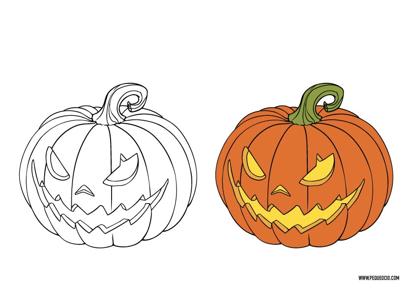 Dibujos De Calabazas De Halloween Para Imprimir Y Pintar Colorear ...