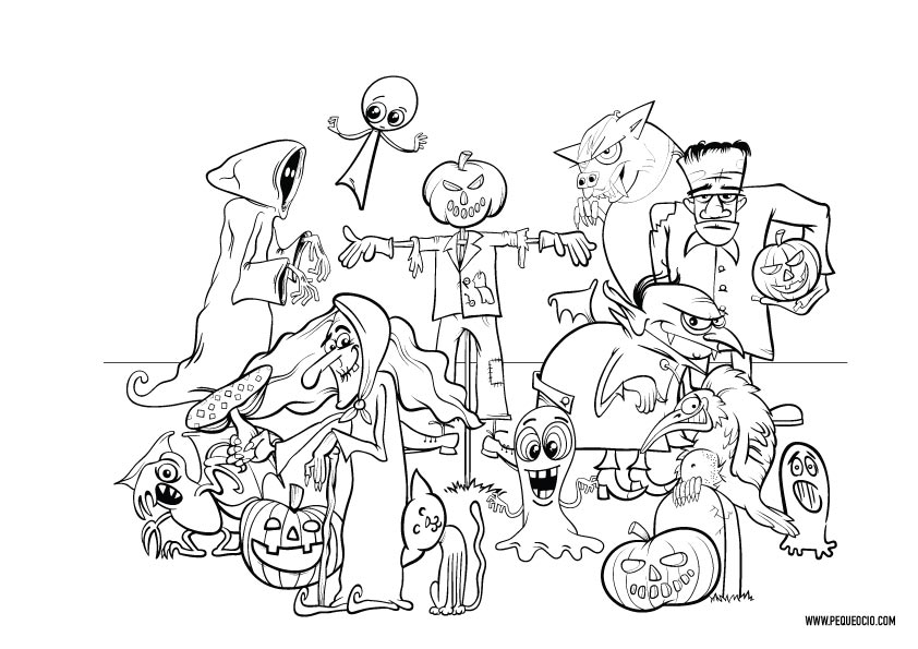 Dibujos De Monstruos De Halloween
