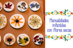 Manualidades infantiles con flores secas