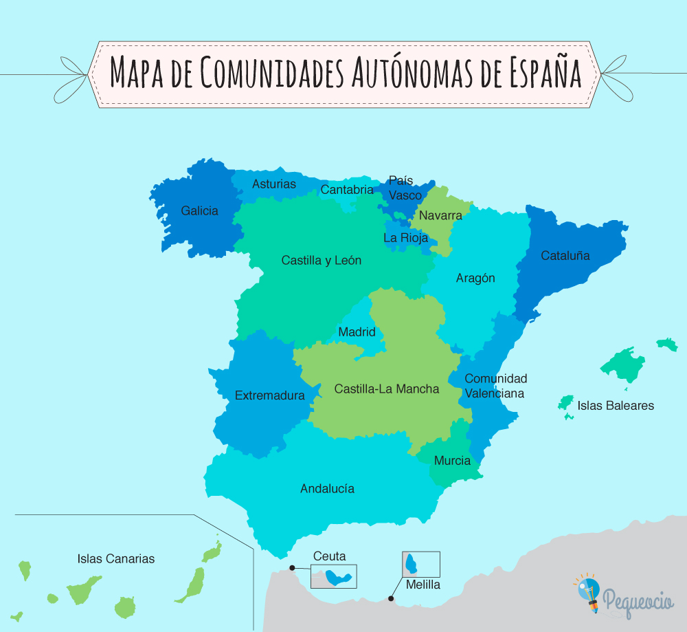 Mapa De España Para Imprimir 🗺️, Mudo, Político