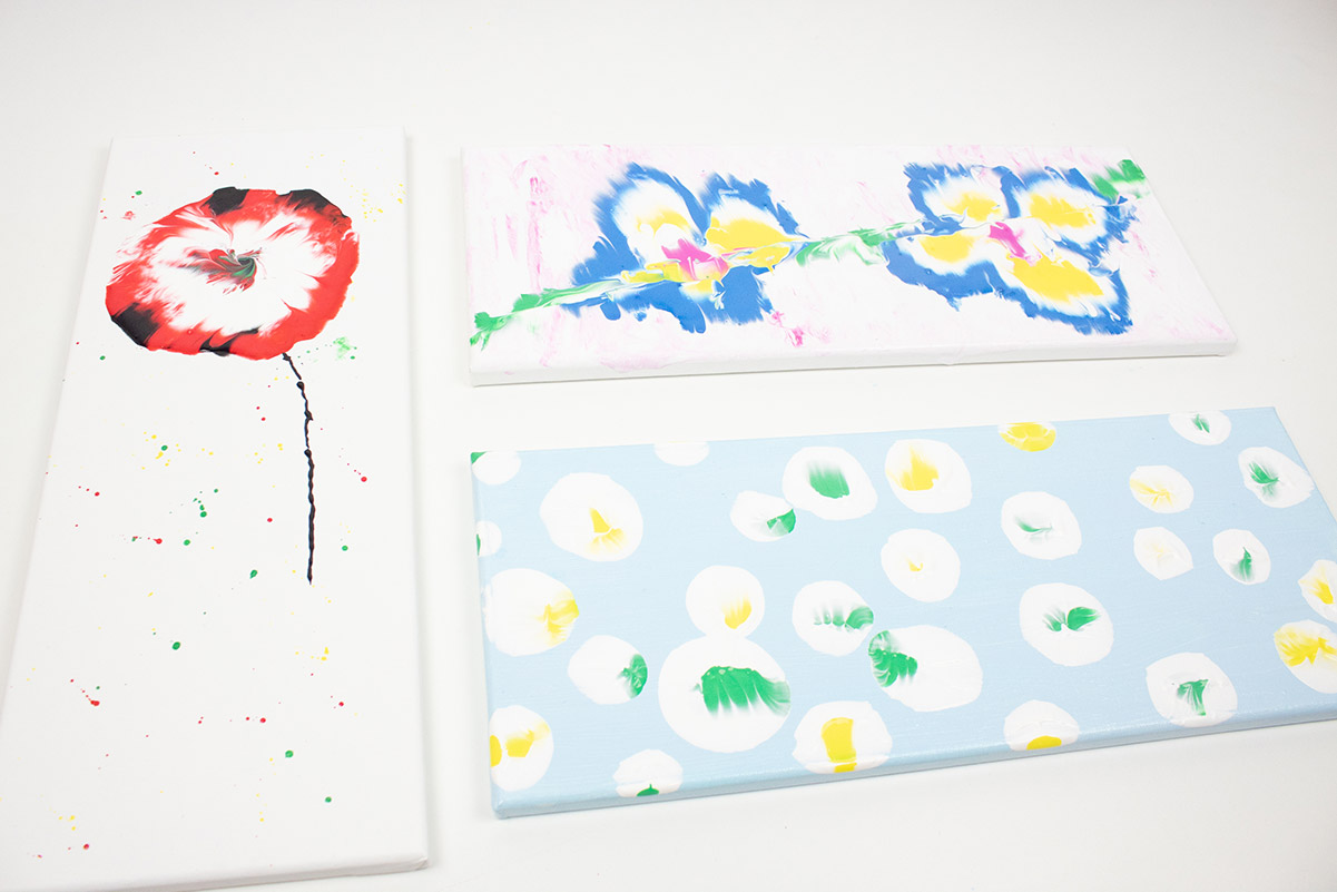 Cómo crear cuadros con lienzos, pintura y nuestras manos. Manualidades  fáciles con niños. 