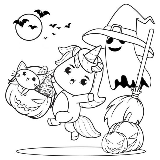 10 Dibujos Kawaii De Halloween Para Pintar Y Colorear Pequeocio