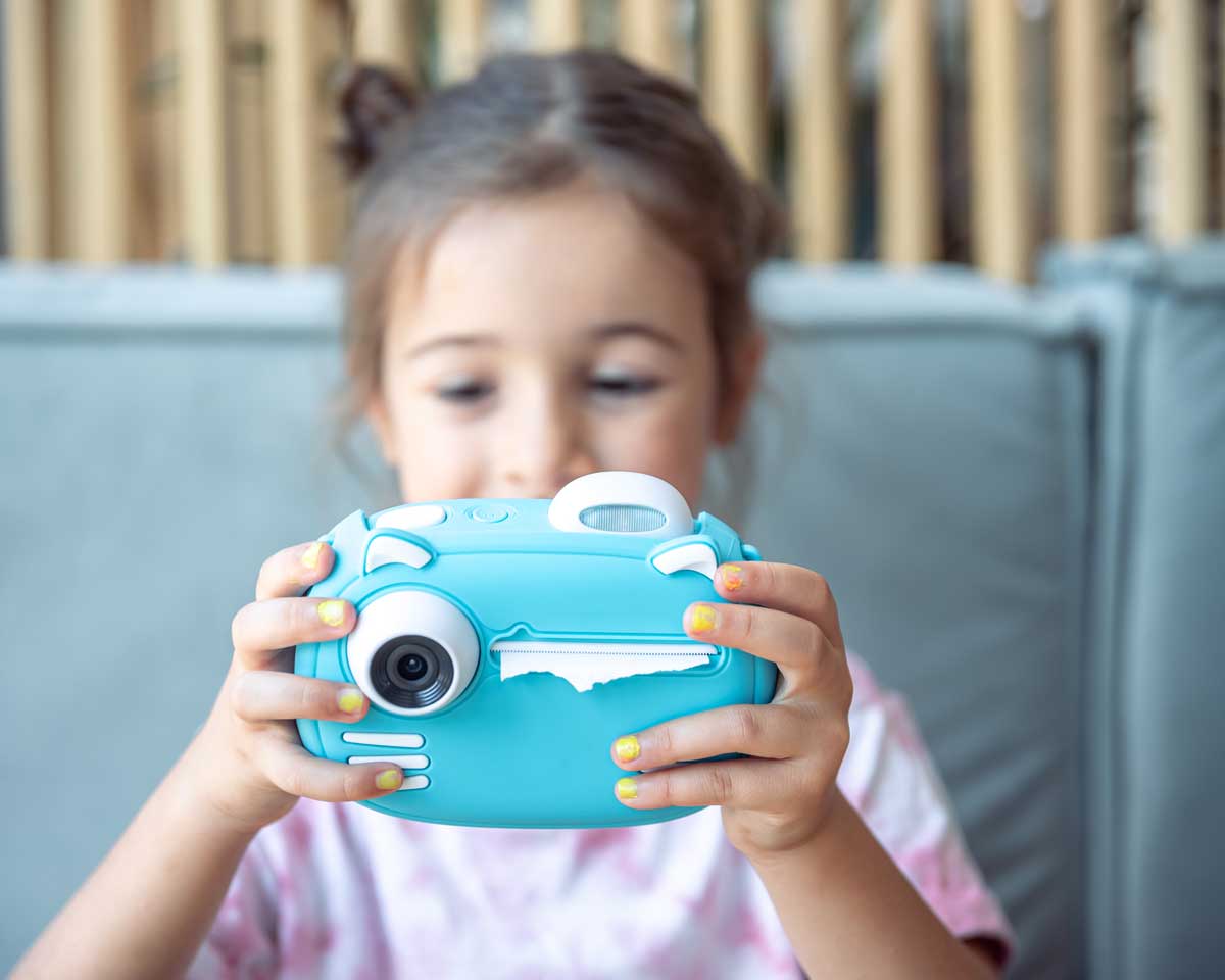 Cámara de impresión instantánea para niños, cámara digital para niños sin  papel de impresión de tinta y tarjeta TF de 32 G, cámara de video selfie  con