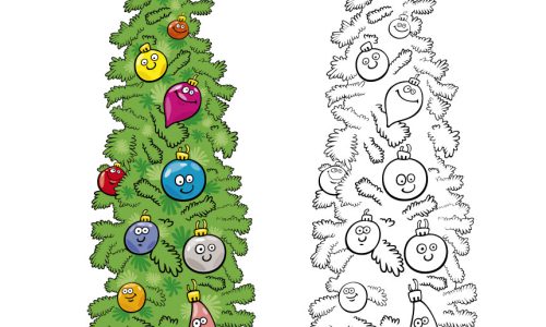 dibujos de árboles de Navidad para imprimir