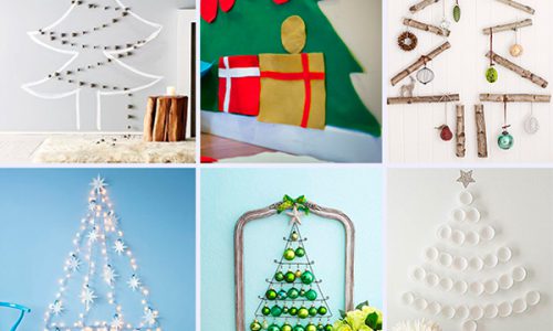 6 árboles de navidad de pared