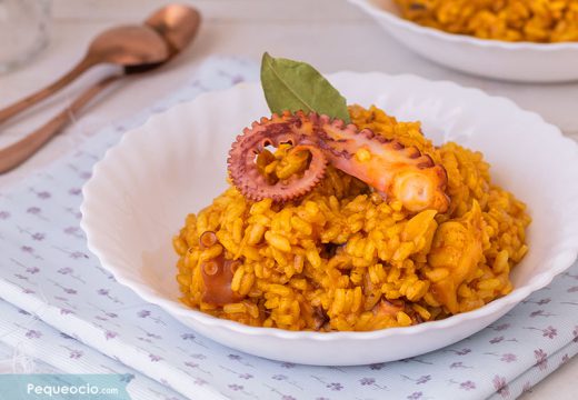 como hacer arroz con pulpo