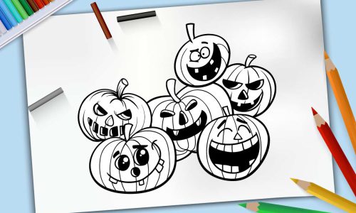 Dibujos para colorear de calabazas de Halloween